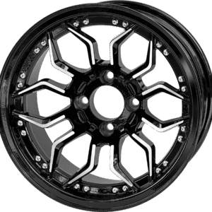 SGC 14″ Scorpion Machined Black Wheel - Image 1