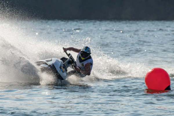JetSki in rough water showing harsh marine environment