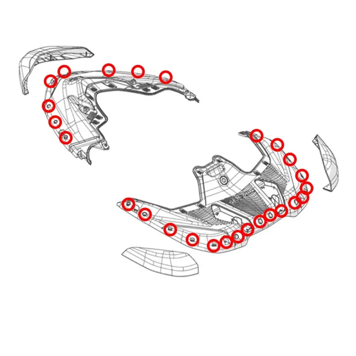 RIVA Sea-Doo 2014+ SPARK Front & Rear Deck Hardware Upgrade Kit