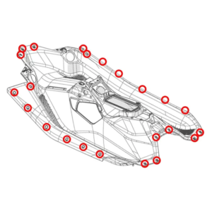 RIVA Sea-Doo 2014+ SPARK Main Deck Hardware Upgrade Kit
