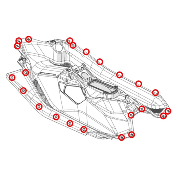RIVA Sea-Doo 2014+ SPARK Main Deck Hardware Upgrade Kit