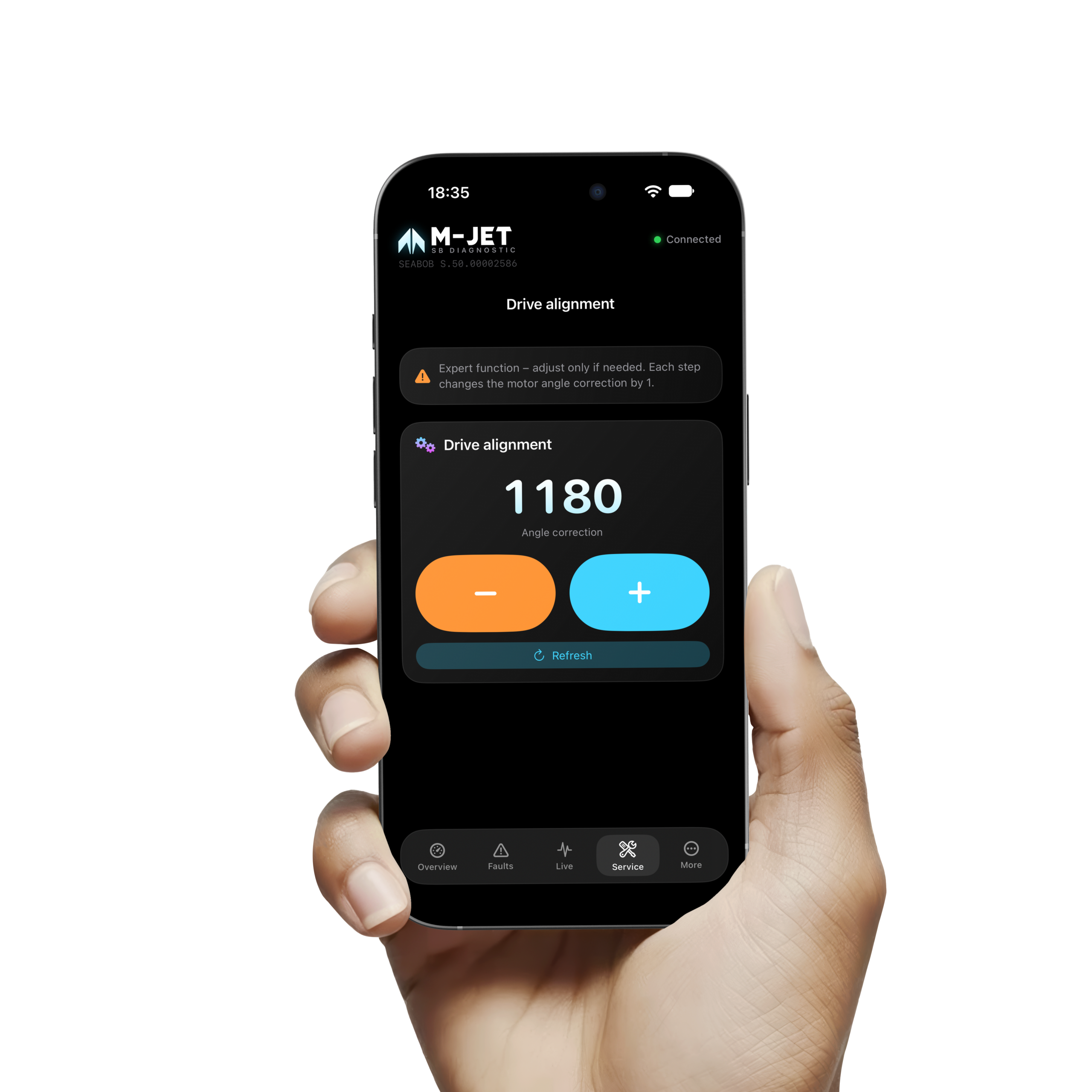 M-JET Seabob Diagnostic Tool Screenshot demo